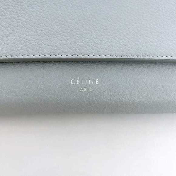 CELINE Bifold Long Wallet Large Flap Multi-Function Light Blue 101673AU8 05FR... - Picture 4 of 10